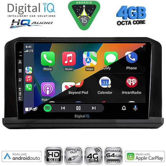 Digital IQ Car Audio System for Mitsubishi Outlander 2022 Bluetooth USB WiFi GPS Android Auto with 9" Touch Screen