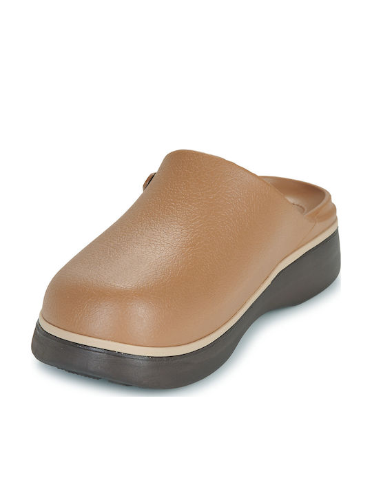Crocs Dylan Γυναικεία Σαμπό Καφέ