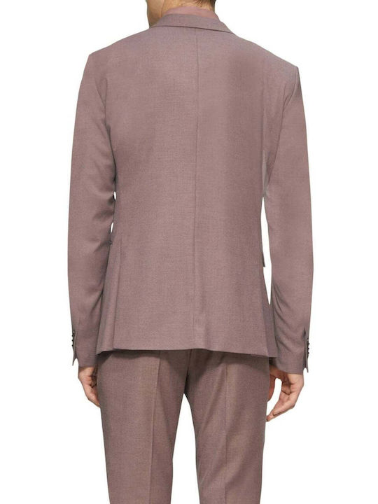 Sacou bărbătesc cu croială slim Dark Lilac