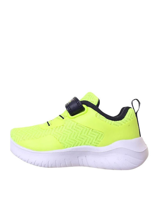Softy Evolve B Td Kids Sports Shoes Running with Hook & Loop Closure Black / Navy / Yellow