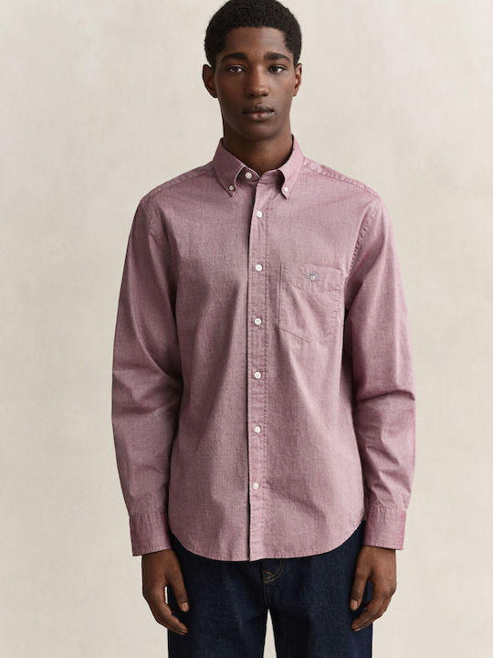 Long Sleeve Shirt in Regular Fit Burgundy