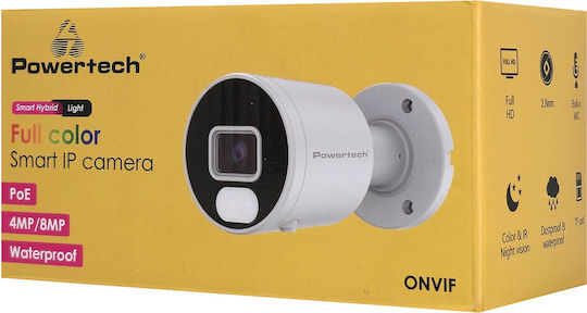 Powertech PT-1592 IP Surveillance Camera Full HD+ 4MP Waterproof with Microphone and 2.8mm Lens