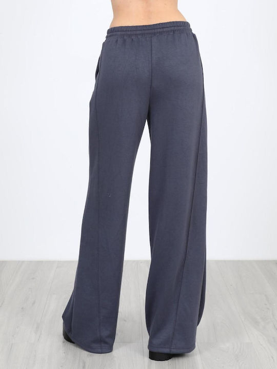 Women's Fabric Trousers with Elastic Grey