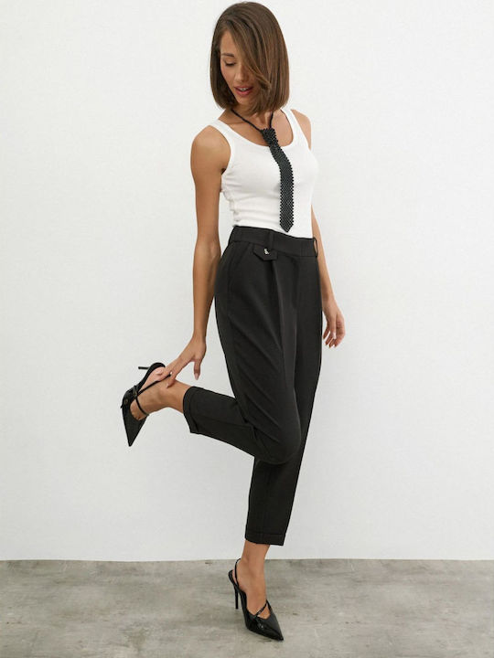 Women's Fabric Trousers Black