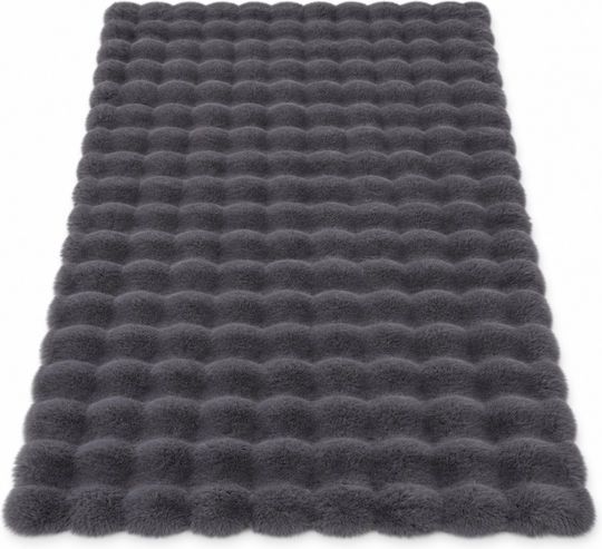 My Home Luxury Bubble Antiderapant Covor Coridor Din Blană Gri Închis 60x150cm