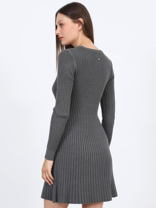 Sommer Mini Damenkleid Grau