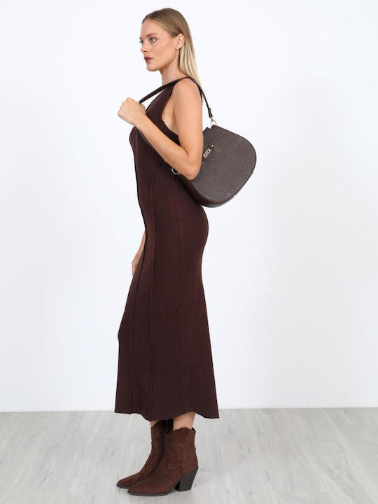 Summer Midi Dress Brown