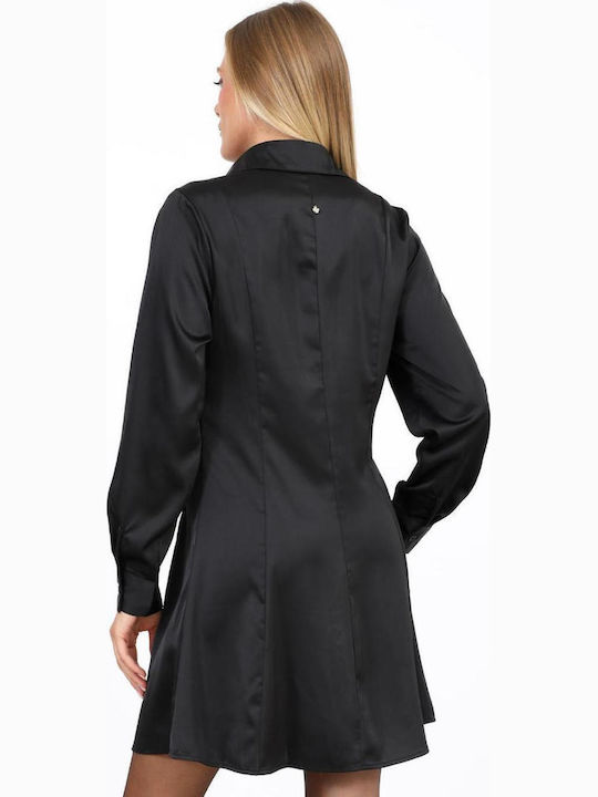 Summer Mini Evening Dress Shirt Dress Black