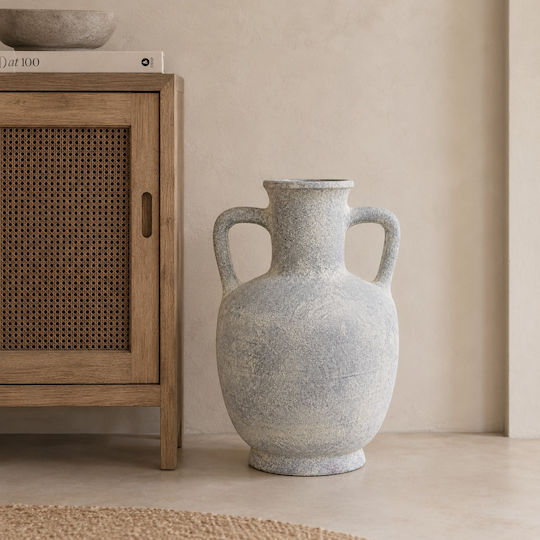 Artekko Decorative Concrete Vase Raw Grey Φ26.5xH42.5cm