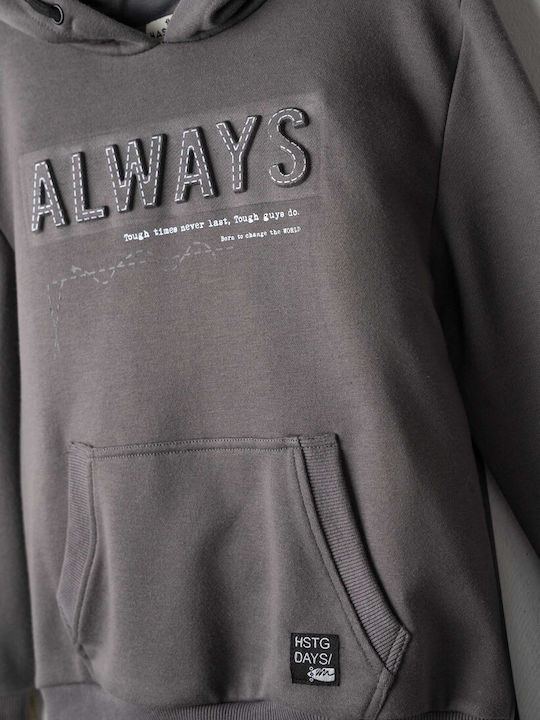 Kids Sweatpants Set Grey-Black