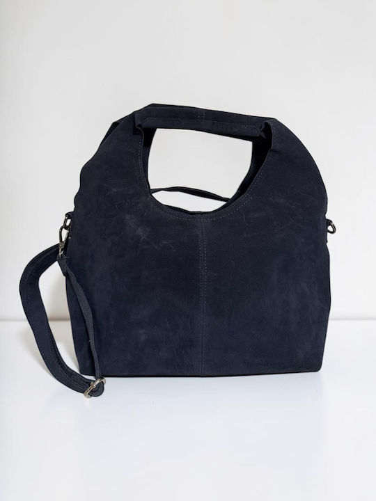 Women's Handbag Suede Navy Blue