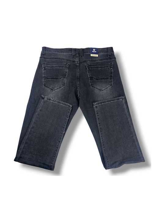 Herren Jeanshose Elastischer Regulär Gerade Passform Grau