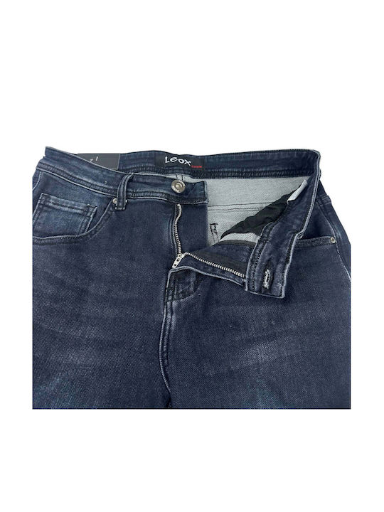 Men's Cargo Stretch Dark Blue Jeans Pants