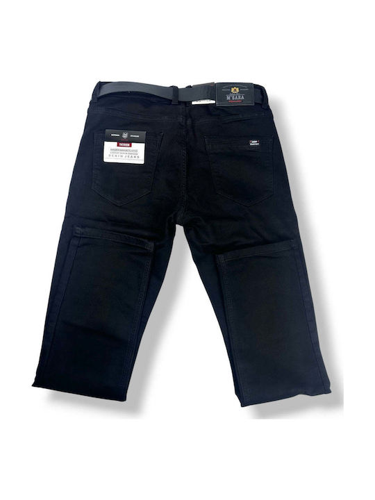 Men's Jeans Pants Regular Straight Fit Black