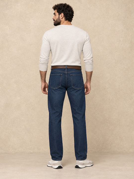Men's Straight Blue Jeans Pants