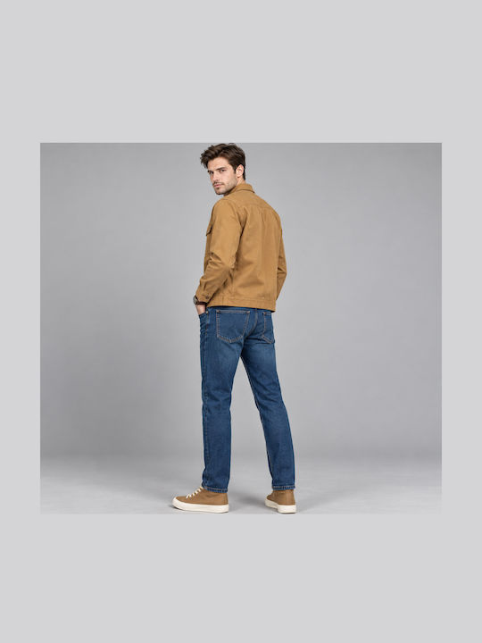 Men's Straight Blue Jeans Pants