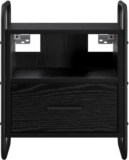 Wooden Black Bedside Tables 2 Pieces 40x30x50cm