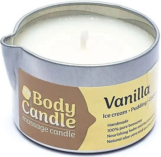 Фитилна Свещ За Масаж На Тяло Аромат Ванилия Massage Candle 100ml