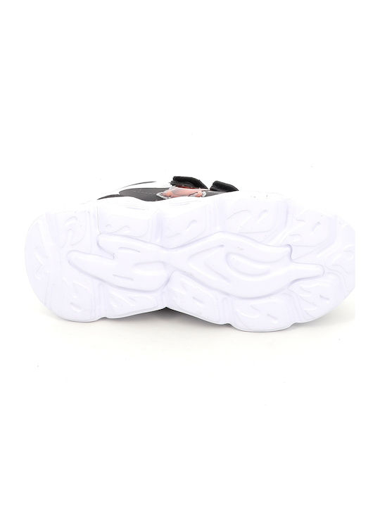 Bio Kids Sneakers with Hoop & Loop Closure & with Lights Black
