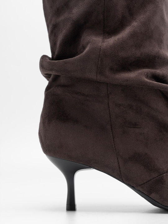 Wildleder Damen Stiefeletten Braun