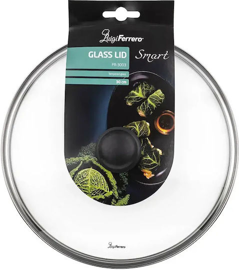 Luigi Ferrero Glas-Kochgeschirrdeckel für Pan und Topf 30cm
