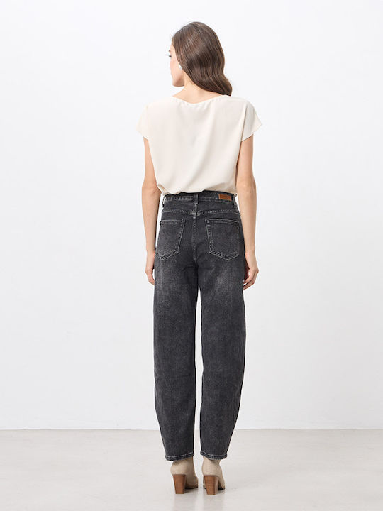 Damen Jeans Hosen Hochgebirge Regulär Schwarz