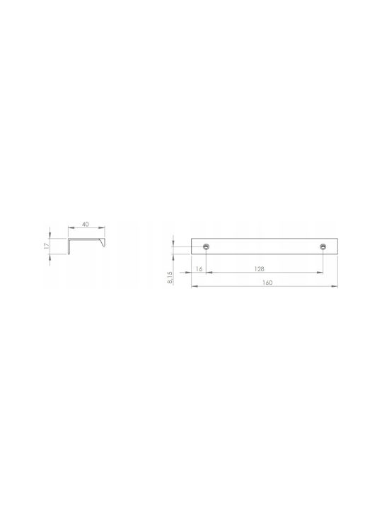 Mâner Pentru Mobilier Din Metal Rose Gold 160mm (Centrele Găurilor 160mm) SP01_14004343