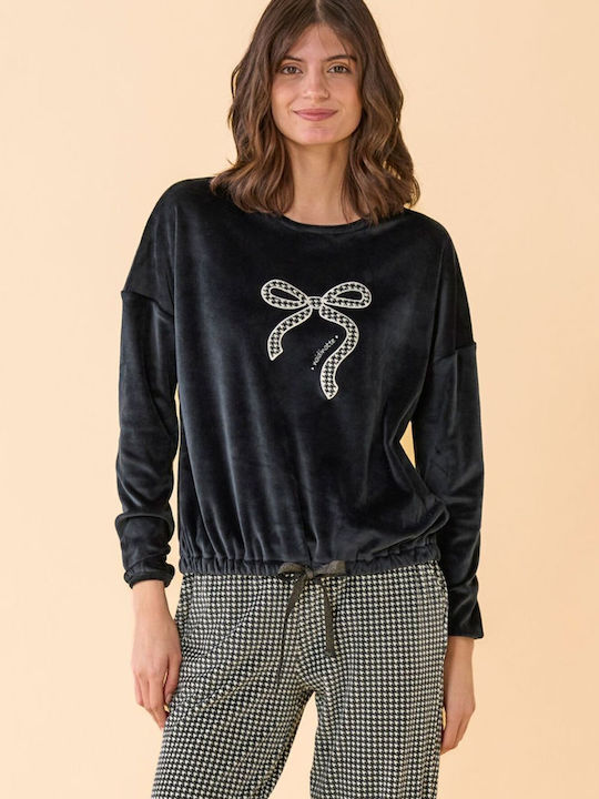 Noidinotte Winter Women's Pyjamas Set Black Noidinotte Winter Women's Pyjamas Set Black