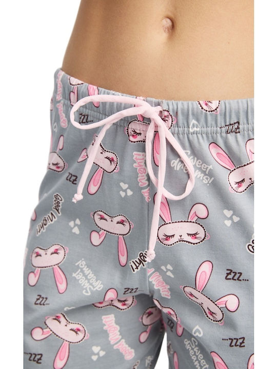 Minerva Pantaloni de Pijamale de Iarnă pentru Femei Gri