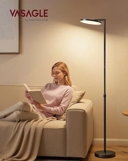 Vasagle LED Φωτιστικό Δαπέδου Υ176xΜ25εκ. με Θερμό Λευκό Φως 3600lm