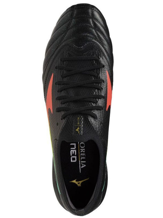 Mizuno Morelia Neo FG Футболни Обувки с Бутони Черни