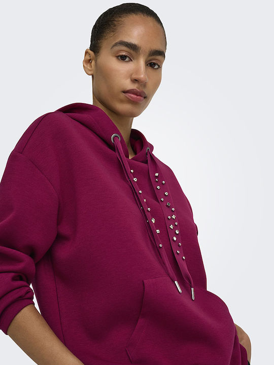 Damen Sweatshirt mit Kapuze Rumba Rot