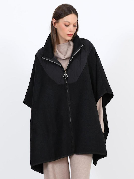 Women's Black Poncho