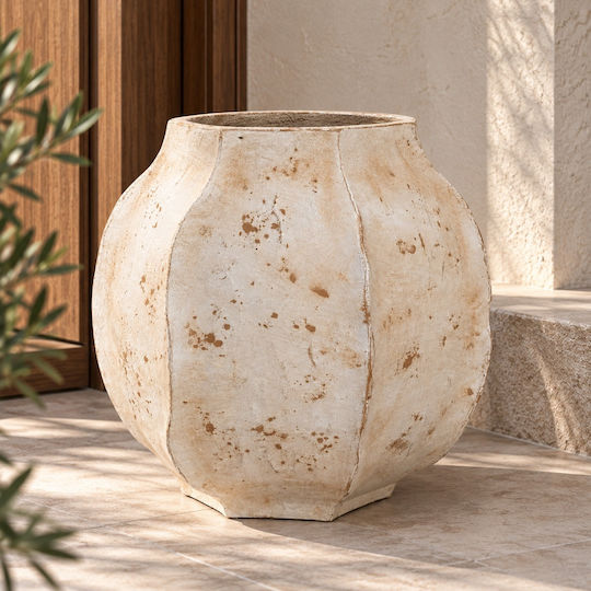 Artekko Plant Pot Concrete Beige 40x40x40.5cm