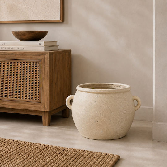 Artekko Plant Pot Concrete Beige 36x30x27cm