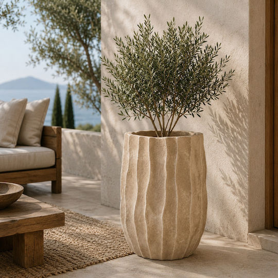 Artekko Plant Pot Concrete Beige 34x34x50cm