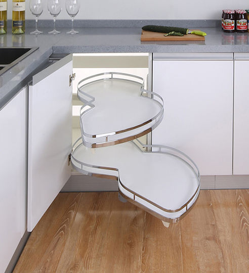 Finetto Küchenmechanismus Fächer mit Bremsen Tür 50cm Weiß Rechtsöffnung