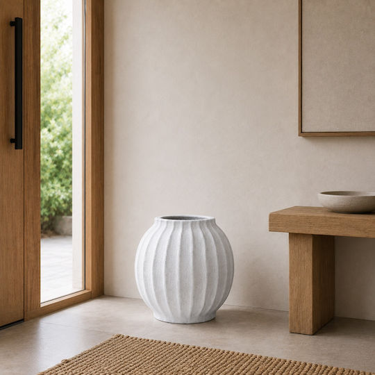 Artekko Plant Pot Concrete White 39.5x39.5x37cm
