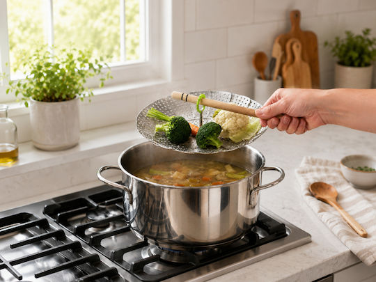 Fackelmann Stainless Steel Steamer Basket Handle Ø14-24cm