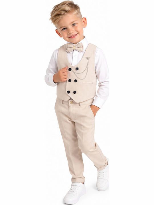 Kids' Suit Summer 5pcs Beige