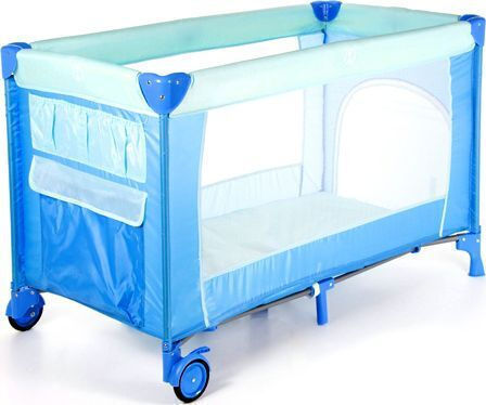 Travel Cot-Playpen Simple Children Playpen With Mattress Blue 73x76cm