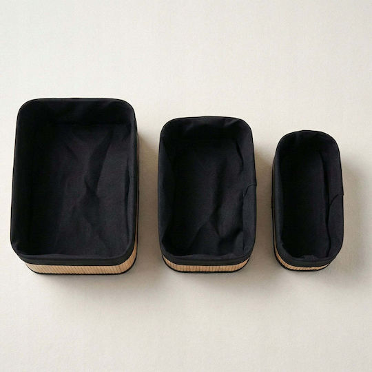 ikonka Bamboo Brown Storage Basket