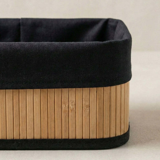 ikonka Bamboo Brown Storage Basket