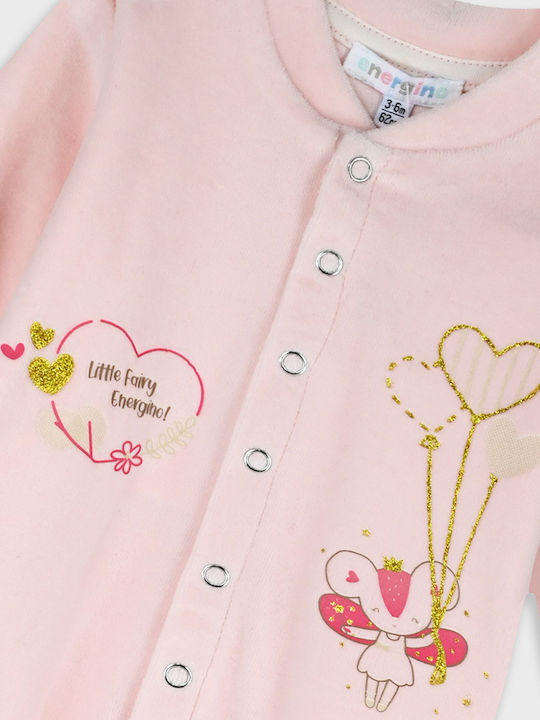 Energiers Baby-Strampler Offenes Rosa