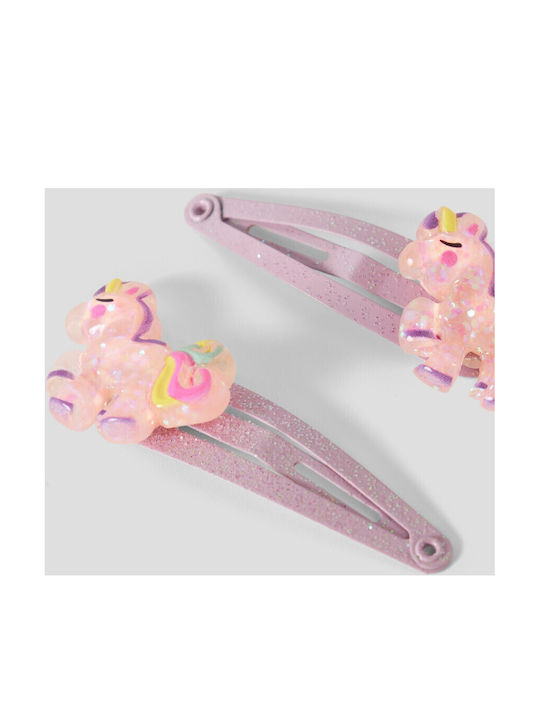 Name It Nmflunicorn Set 2 Clame De Păr Pentru Copii Cu Clemă Unicorn În Culoare Violet