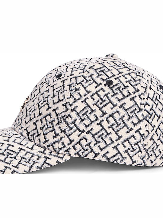 Tommy Hilfiger Monogram Бейзболна Шапка Дамски Tommy Hilfiger Екрю Синя Aw0aw19095-dw6