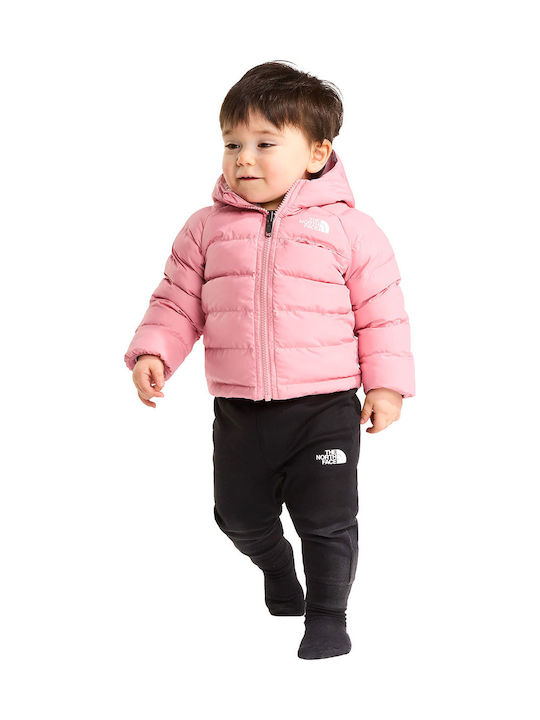 Reversible Perrito Wasserdichtes Kinder Sport Jacke Kurz Beidseitig mit Futter & Kapuze Rosa