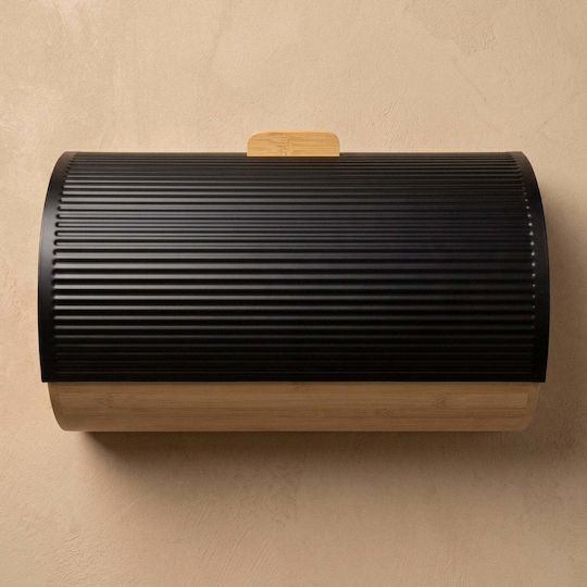Vilde Brotkasten Metallisch Schwarze 39x28x19cm