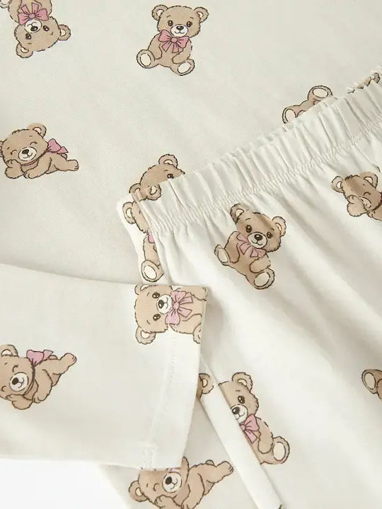 Cool Club Pijama din Bumbac pentru Copii, Bej