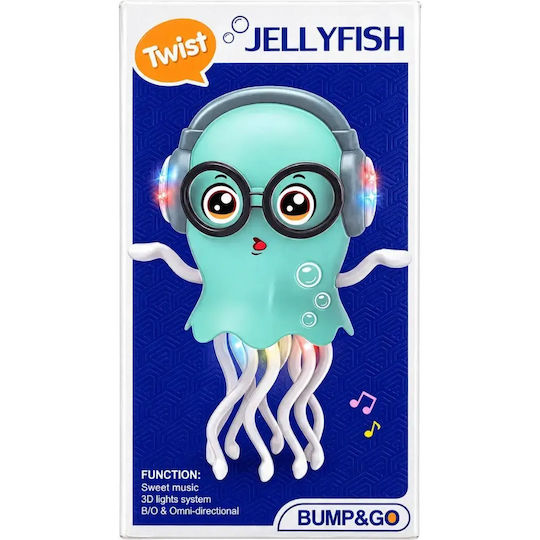 Led Rotating Kids Decorative Lamp with Colour Changes Turquoise 3cm